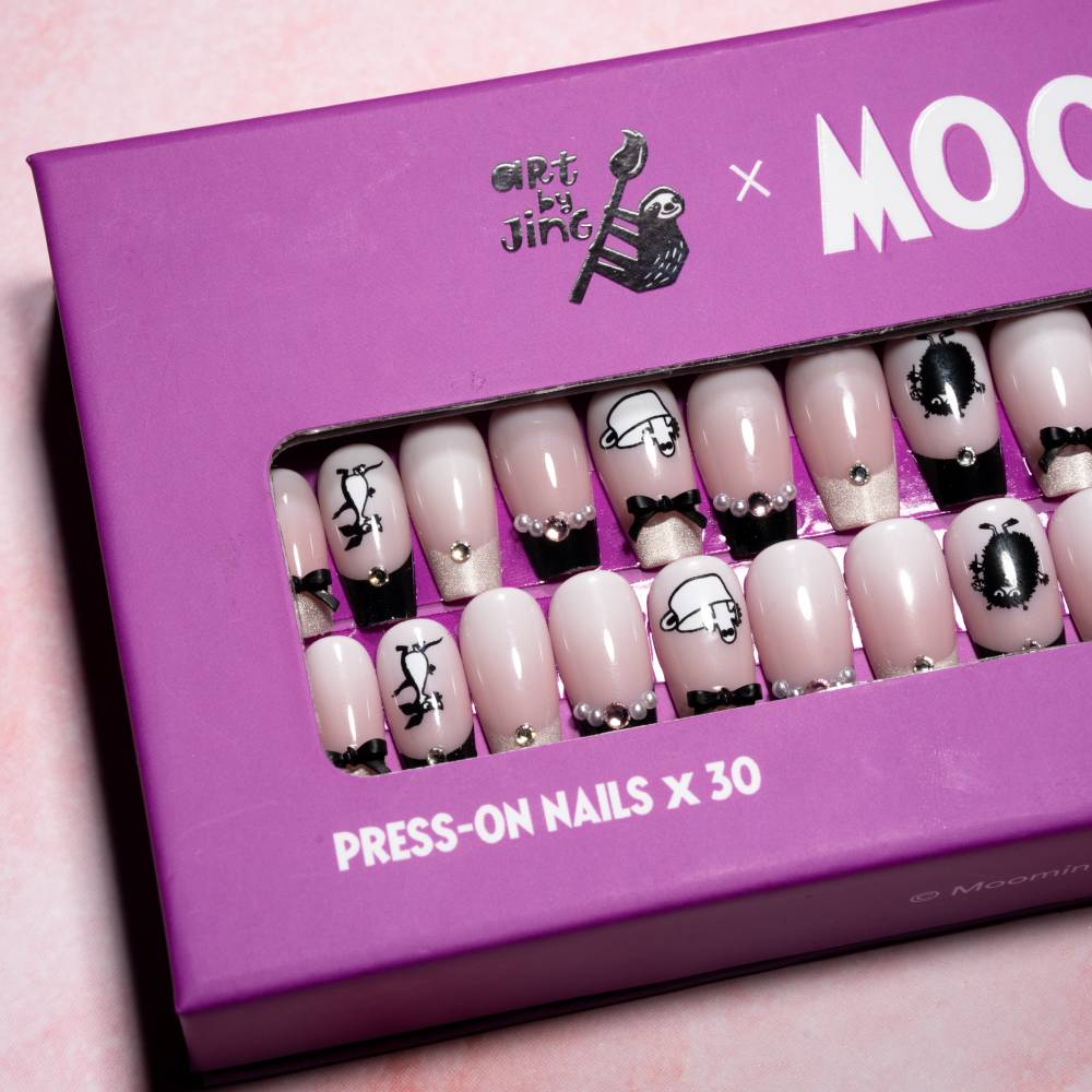 Moomin PinkNoir Press-on Nails Pink - The Official Moomin Shop