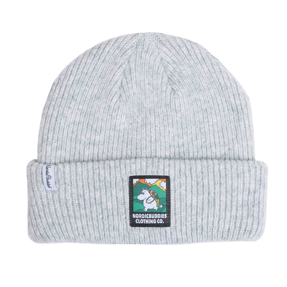 Moomintroll Adventuring Beanie Grey - Nordicbuddies | Moomin Shop United States