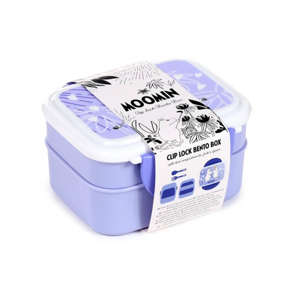 Moomintroll &amp; Snorkmaiden Lunch Box &amp; Cutlery - Puckator