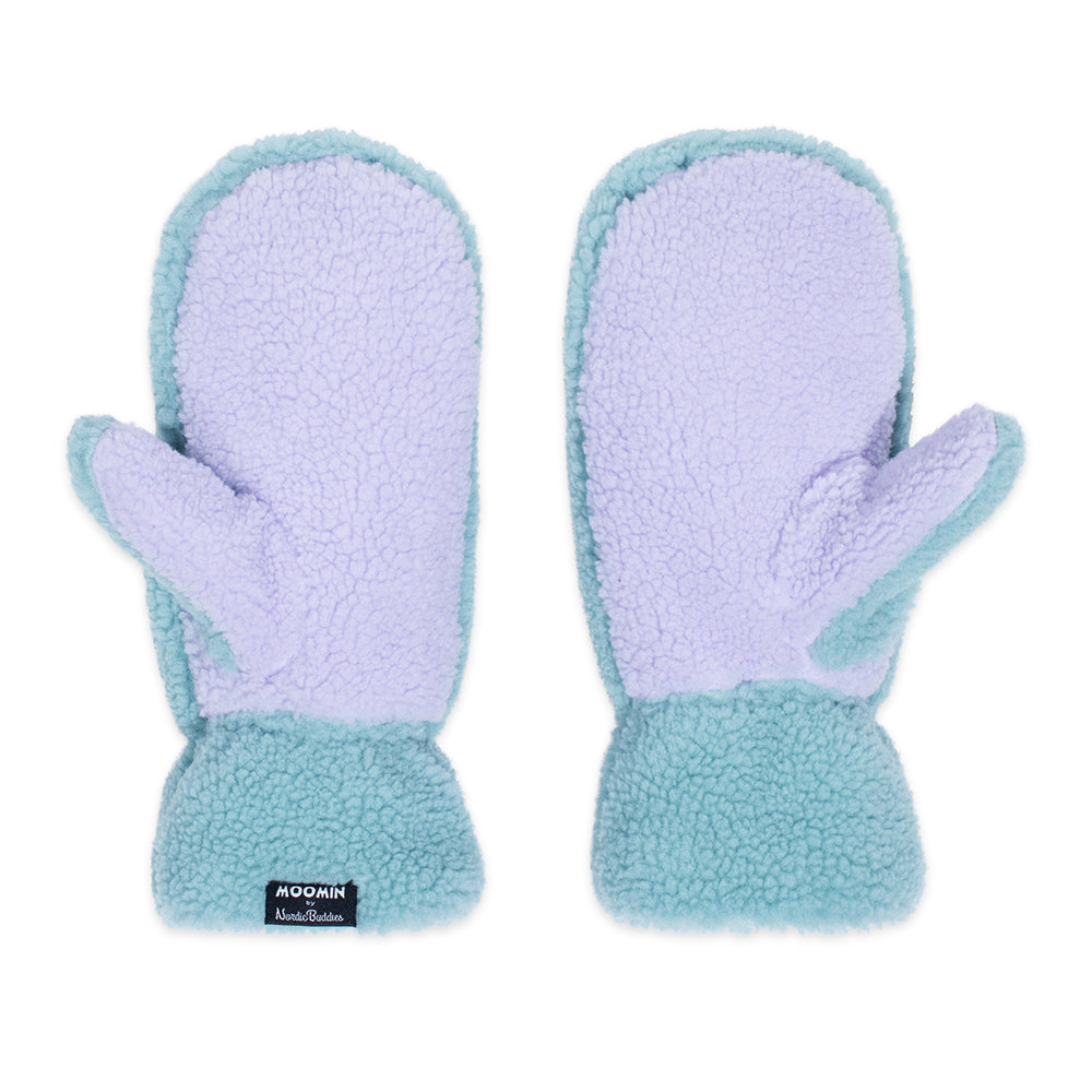 Moomintroll Fleece Mittens Green - Nordicbuddies