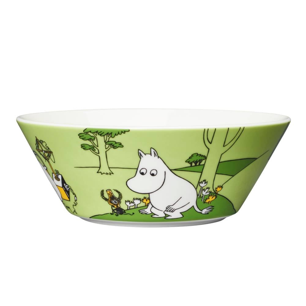 Moomin Glass Bowl 350ml Pine Green main image 1