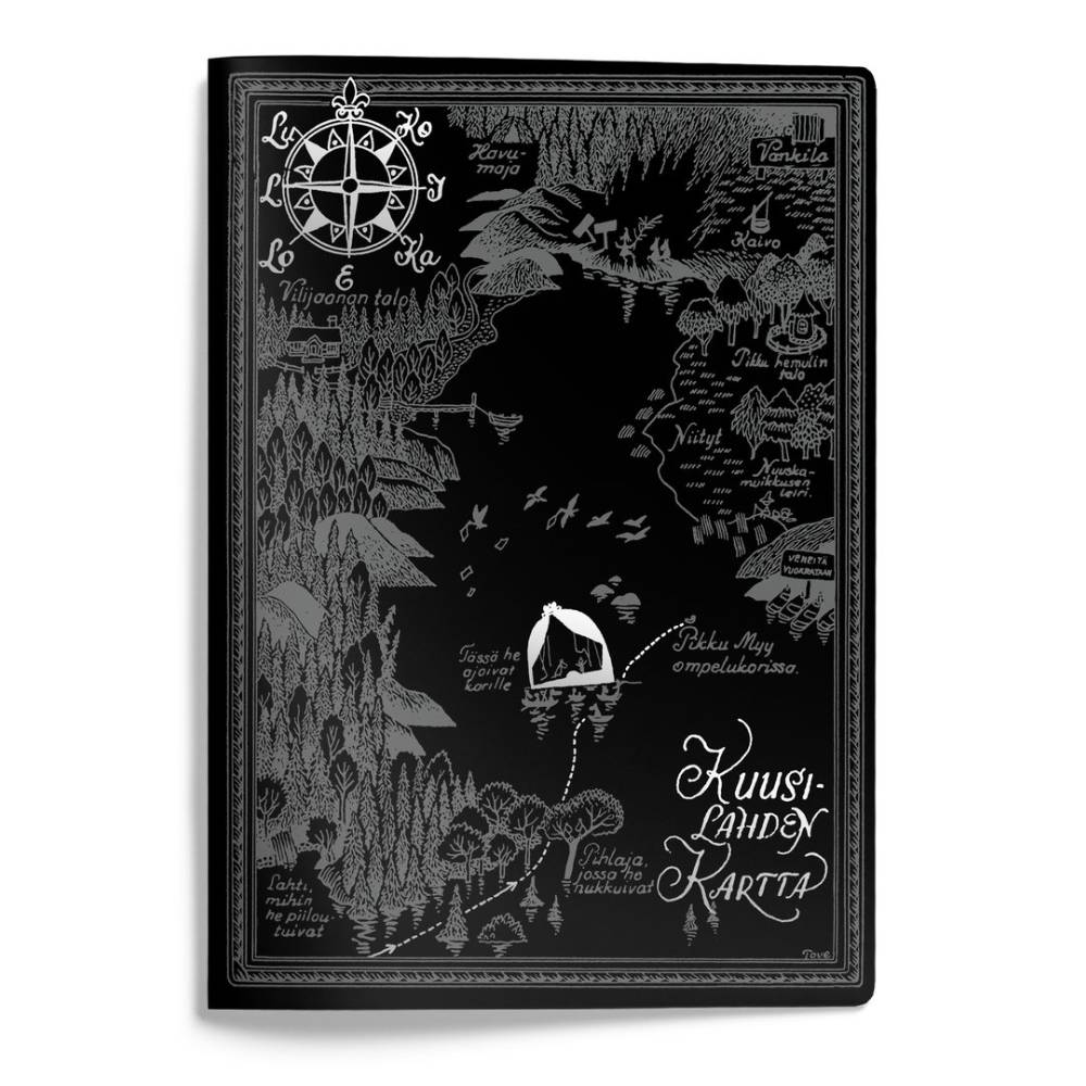 Moomin Notebook A5 Map Black - Putinki