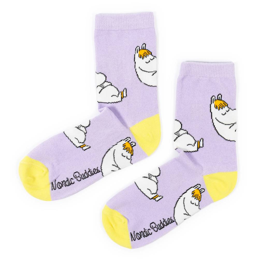 Snormaiden Dreaming Socks Lilac 6-11.5 - Nordicbuddies | Moomin Shop United States