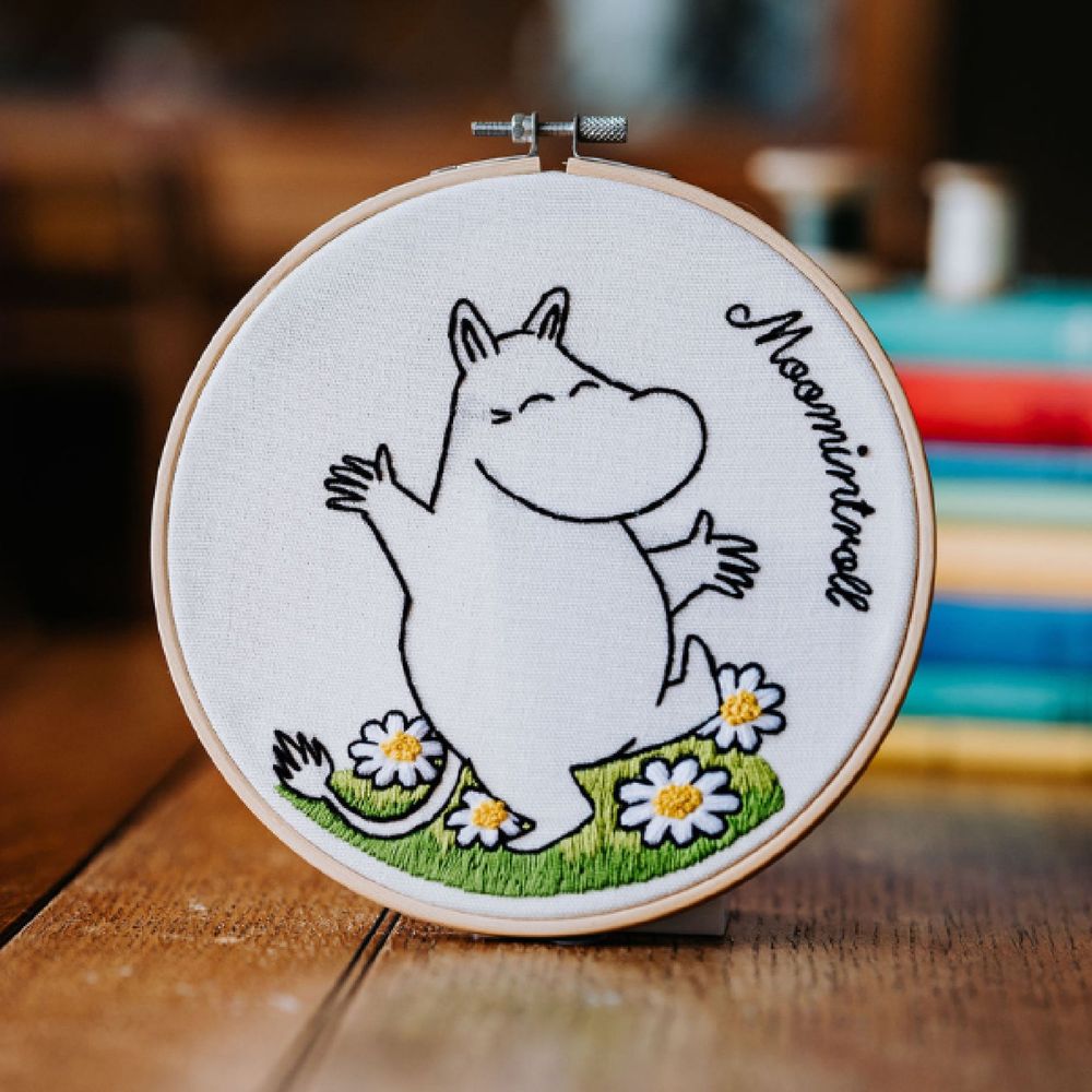 Embroidery Kit Moomintroll Dancing - The Crafty Kit Company