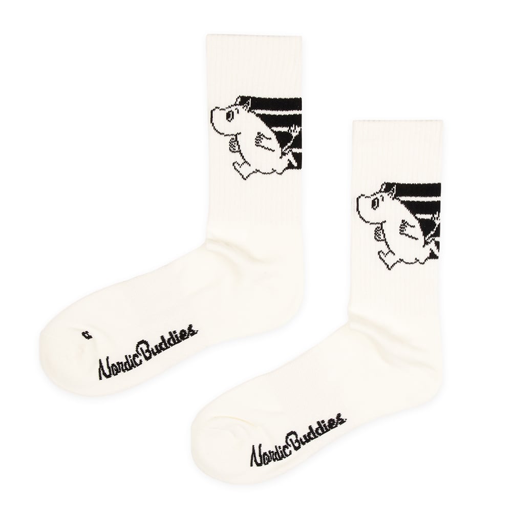 Moomin Running Sport Socks White 9.5-13 - Nordicbuddies | Moomin Shop United States