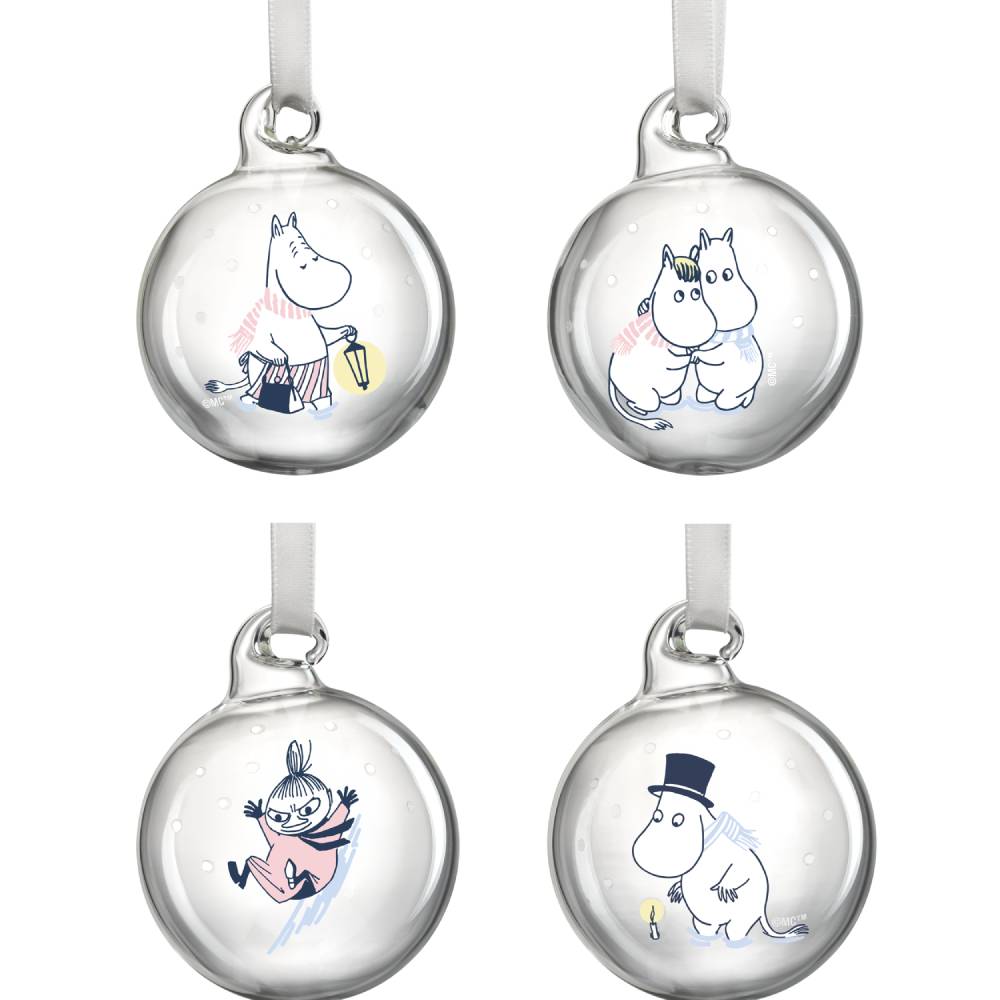 Moomin Let it Snow Christmas Bauble 4set - Muurla | Moomin Shop US
