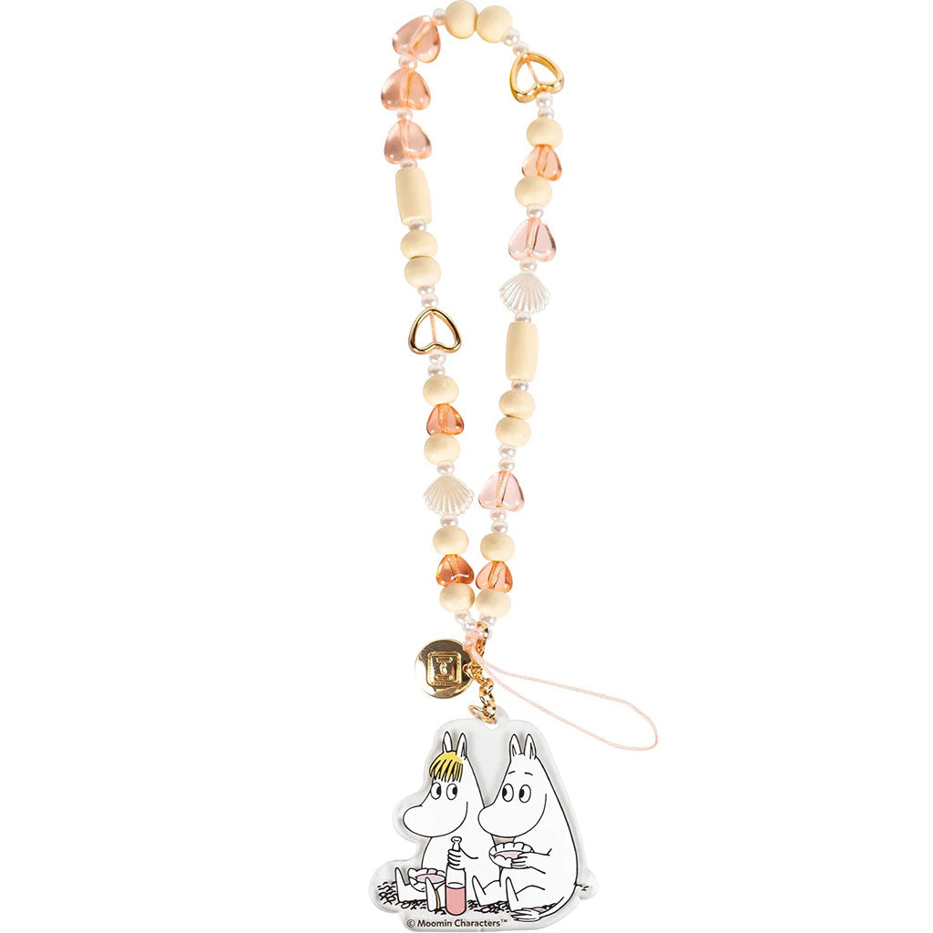 Moomin And Snorkmaiden Beaded Charm Mobile Phone Wrist Strap | Moomin Shop United States