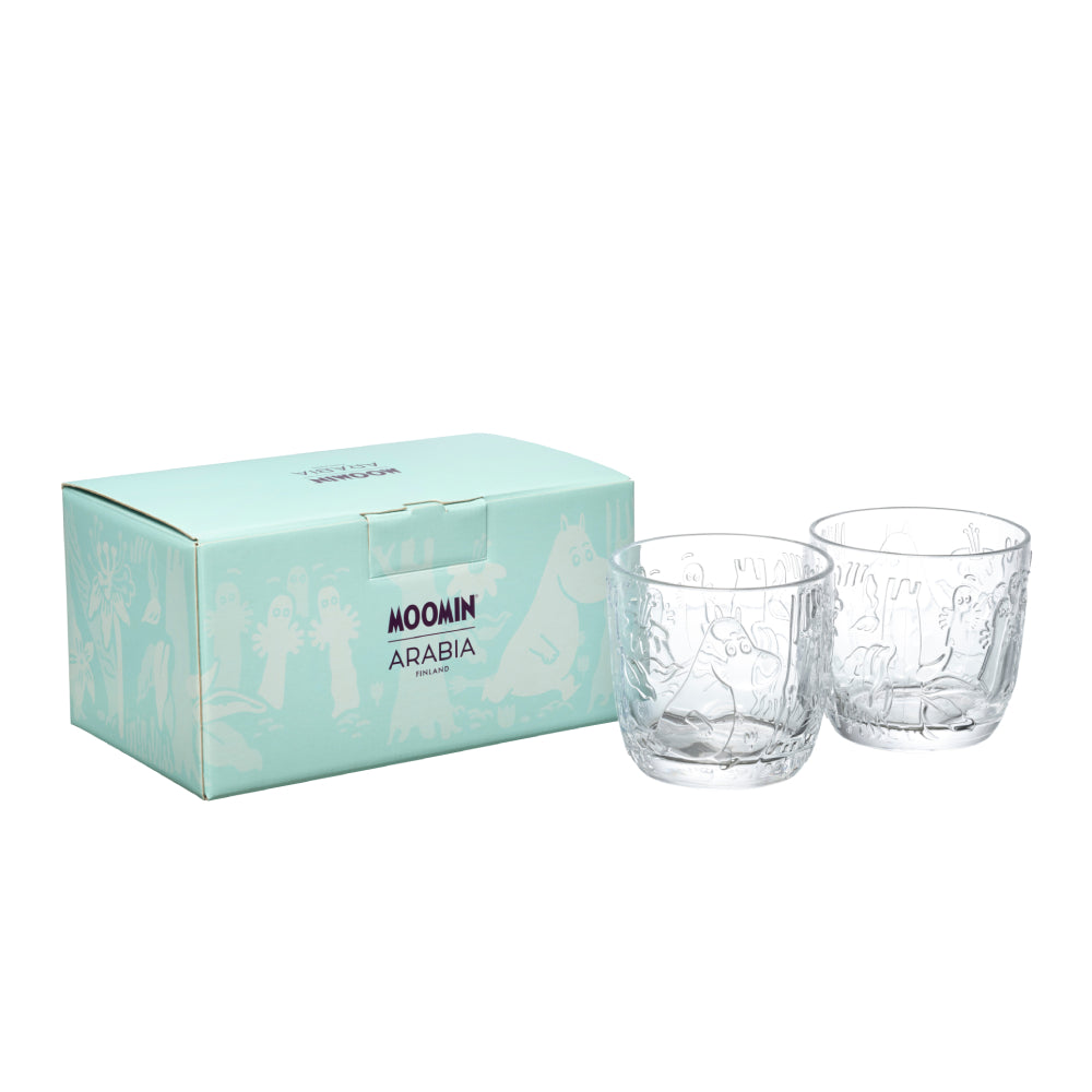 Moomin Clear Glass Tumblers 2-pack 9.5 oz - Moomin Arabia