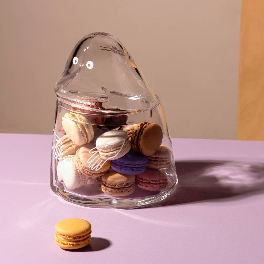 The Groke Shaped Glass Jar 7.7 inches | Moomin Shop United States