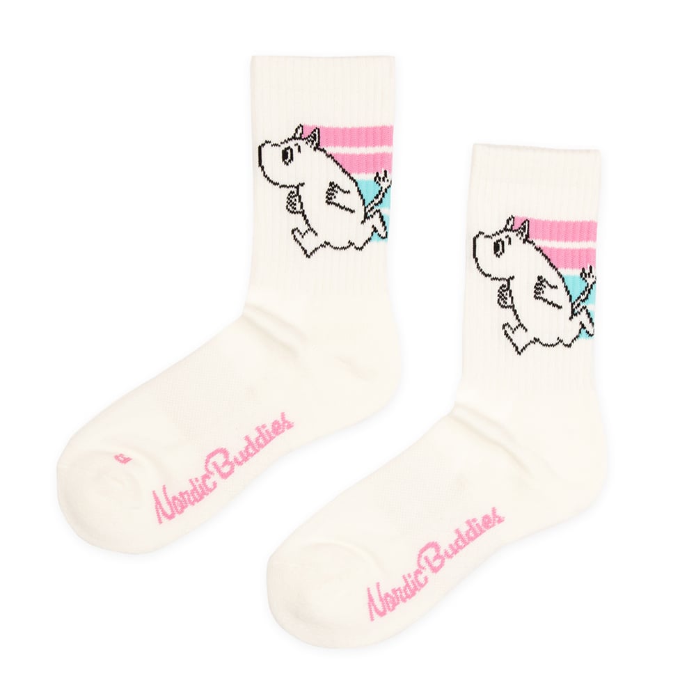 Moomintroll Sports Socks Pink 6-11.5 - Nordicbuddies | Moomin Shop United States
