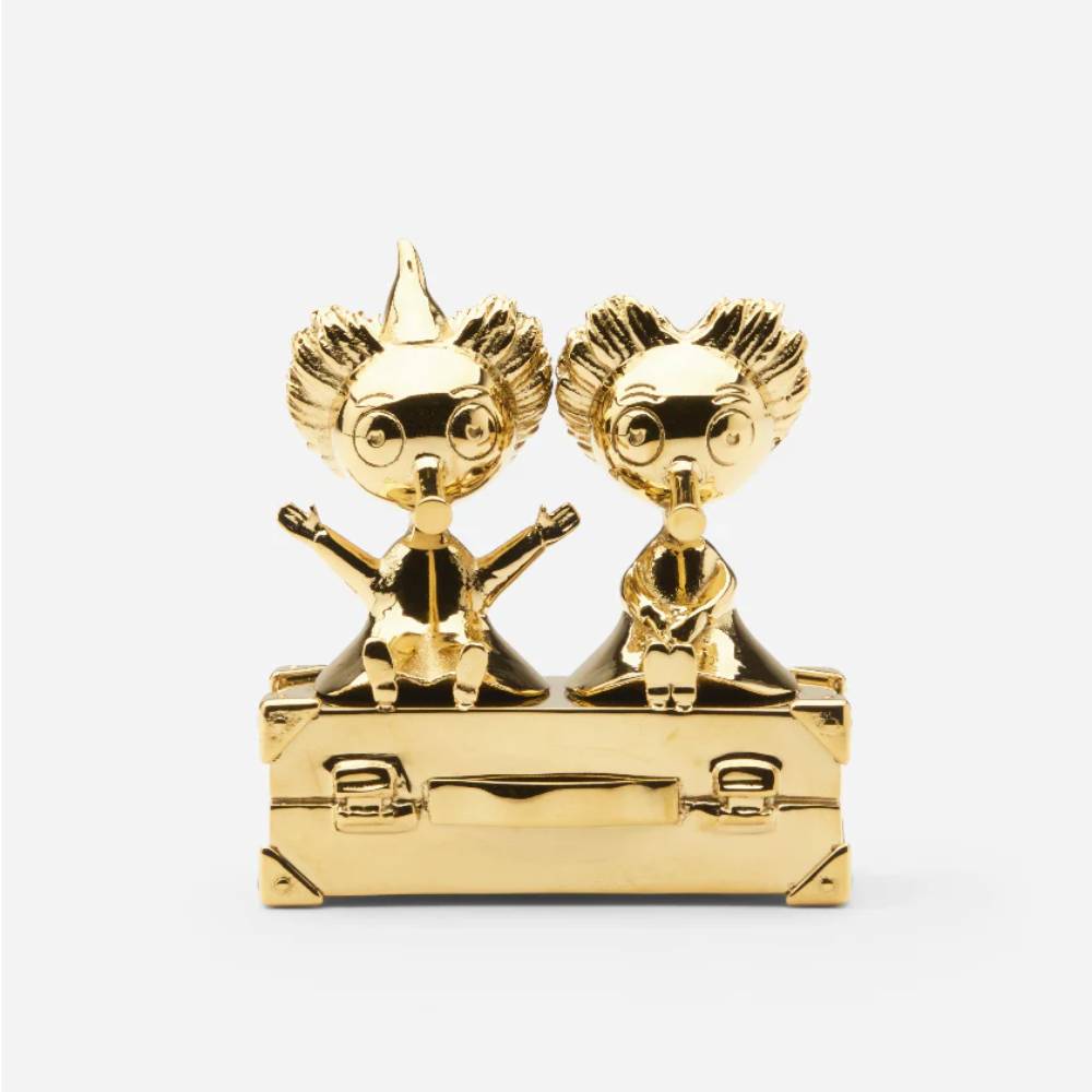 Thingumy & Bob Figurine Gold - The Official Moomin Shop