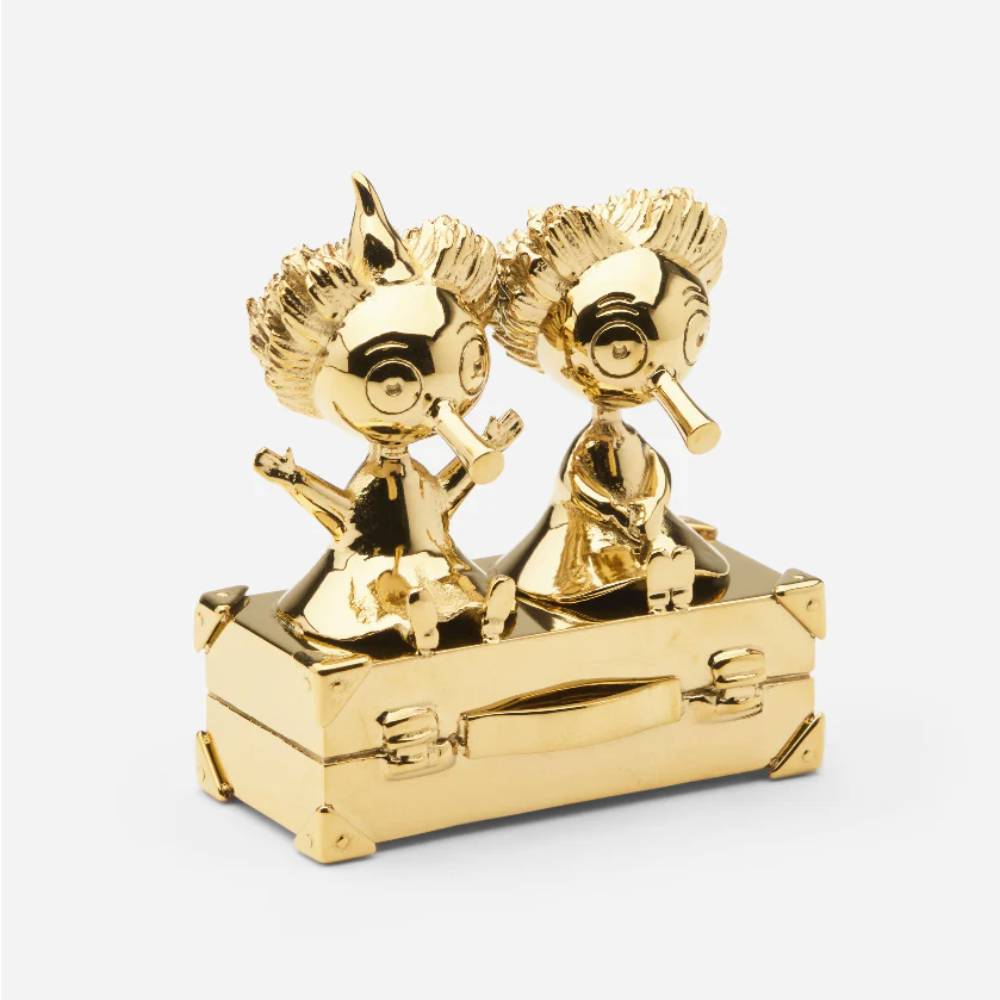 Thingumy & Bob Figurine Gold - The Official Moomin Shop
