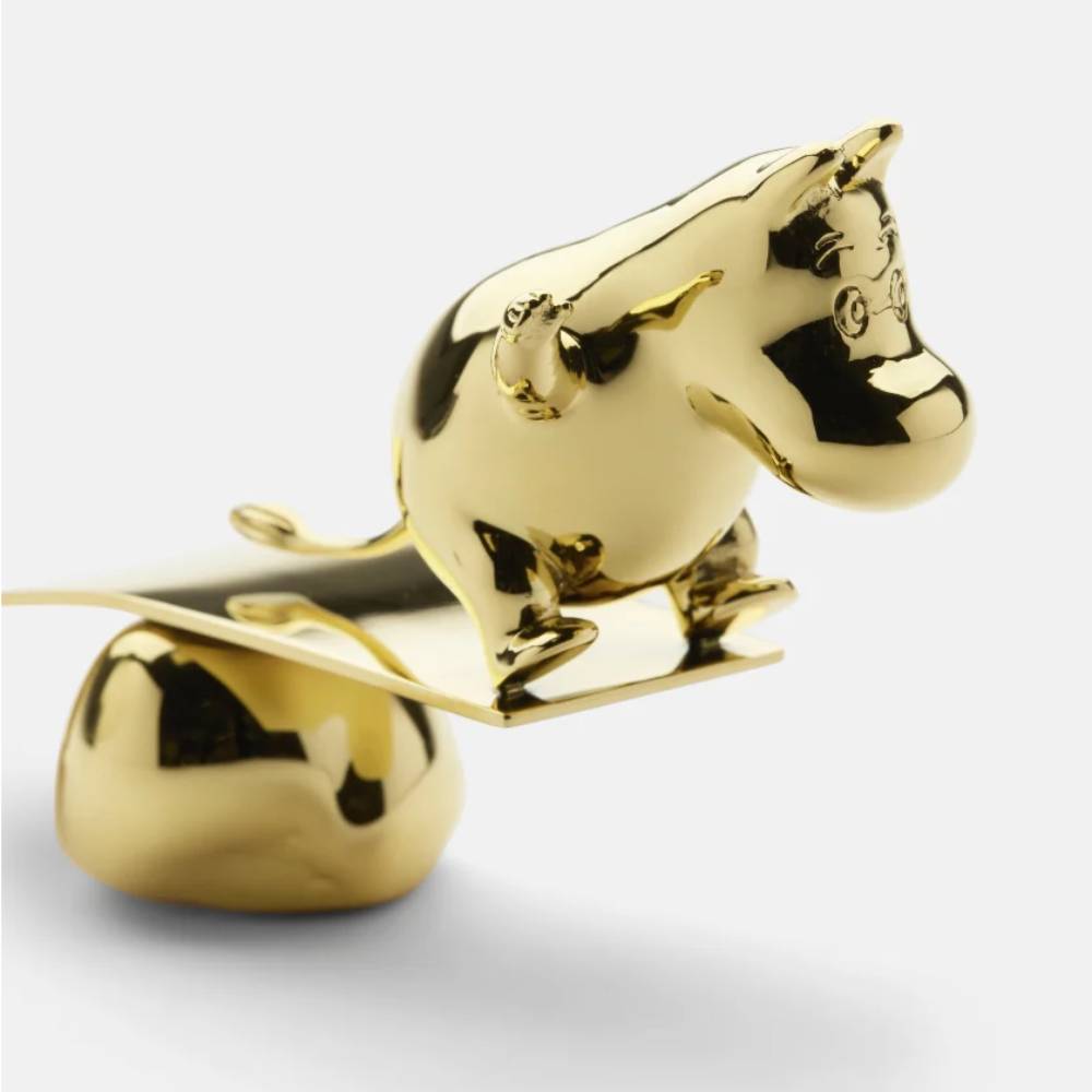 Moomintroll Swimming Jump Figurine Gold - The Official Moomin Shop