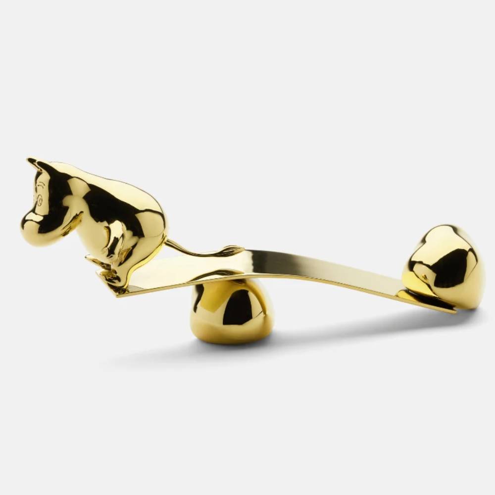 Moomintroll Swimming Jump Figurine Gold - The Official Moomin Shop