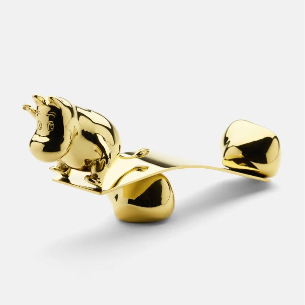 Moomintroll Swimming Jump Figurine Gold - The Official Moomin Shop