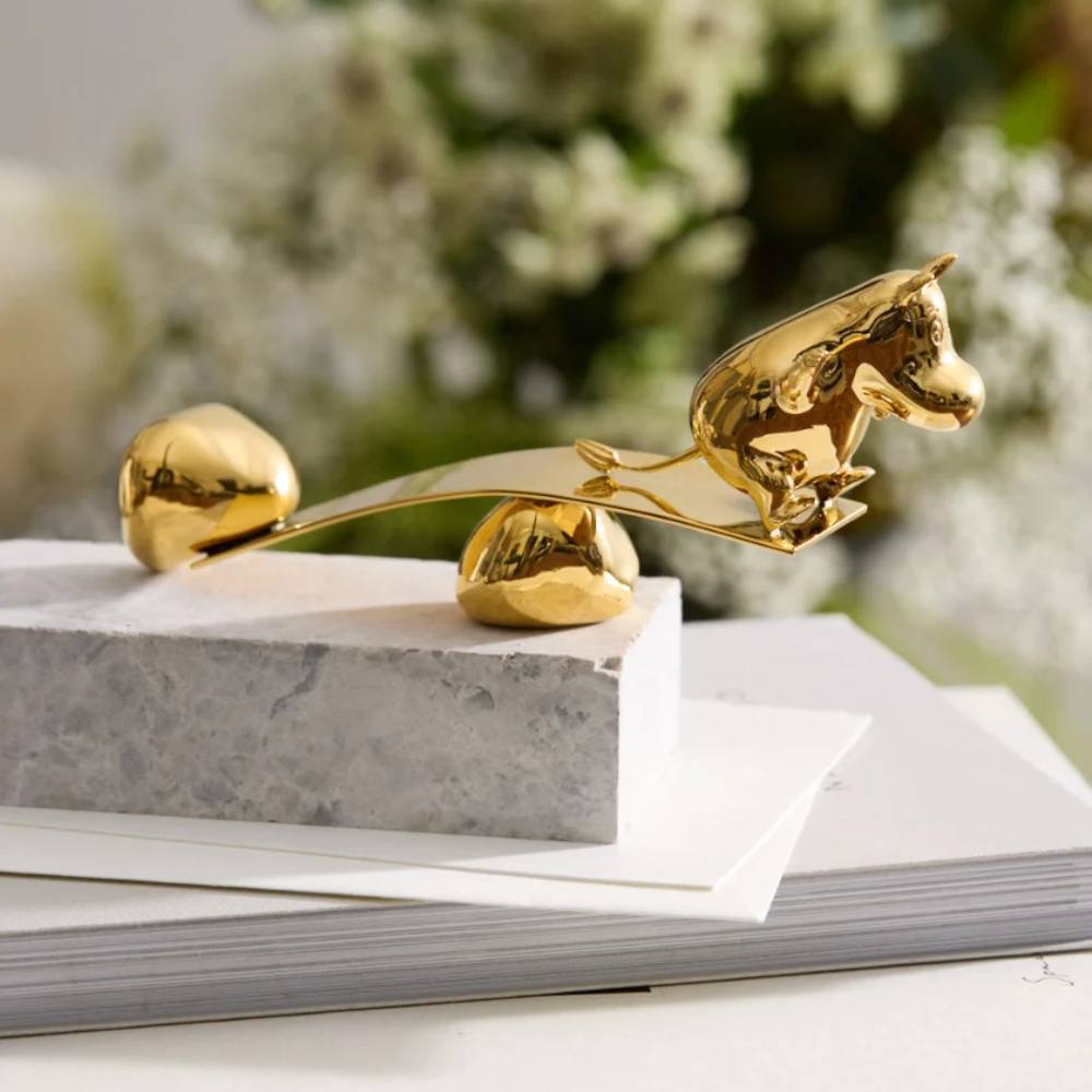 Moomintroll Swimming Jump Figurine Gold - The Official Moomin Shop