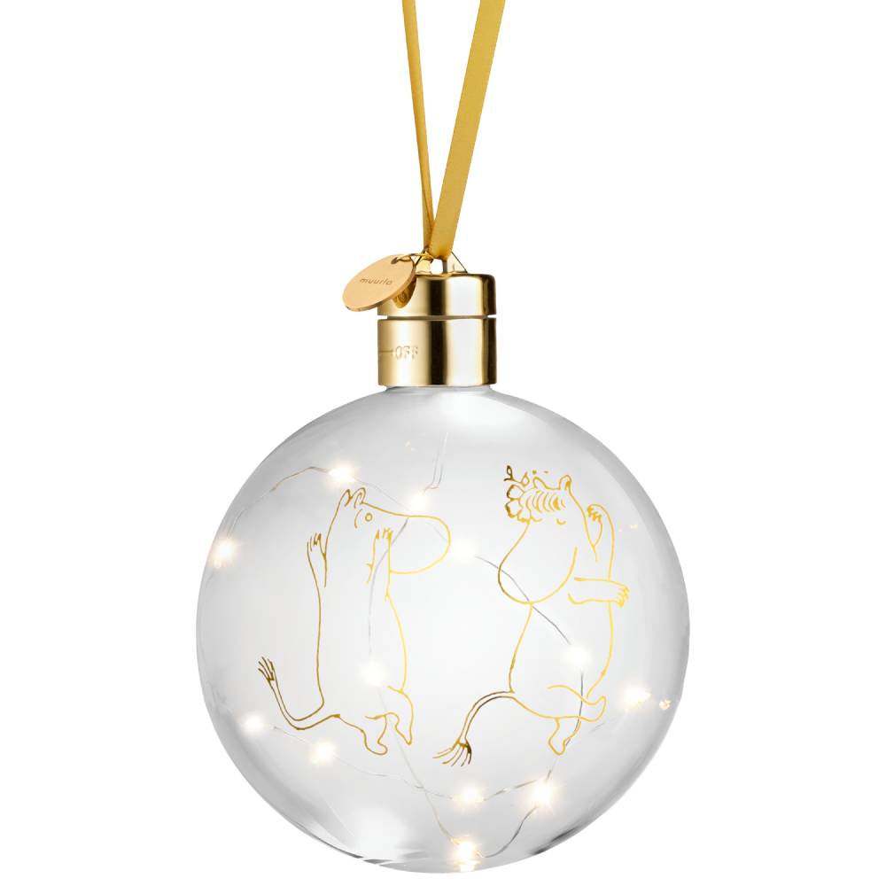 Moomin 80 Glass Bauble & LED Lights 4.3 inches | Moomin Shop United States