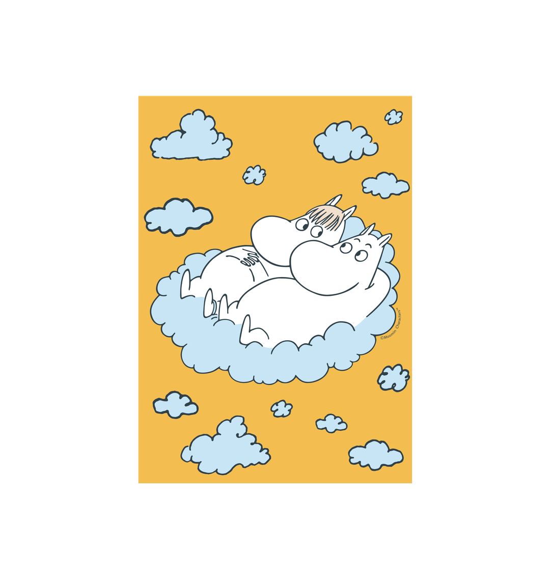 Moomintroll &amp; Snorkmaiden On Cloud Poster Print | Moomin Shop United States
