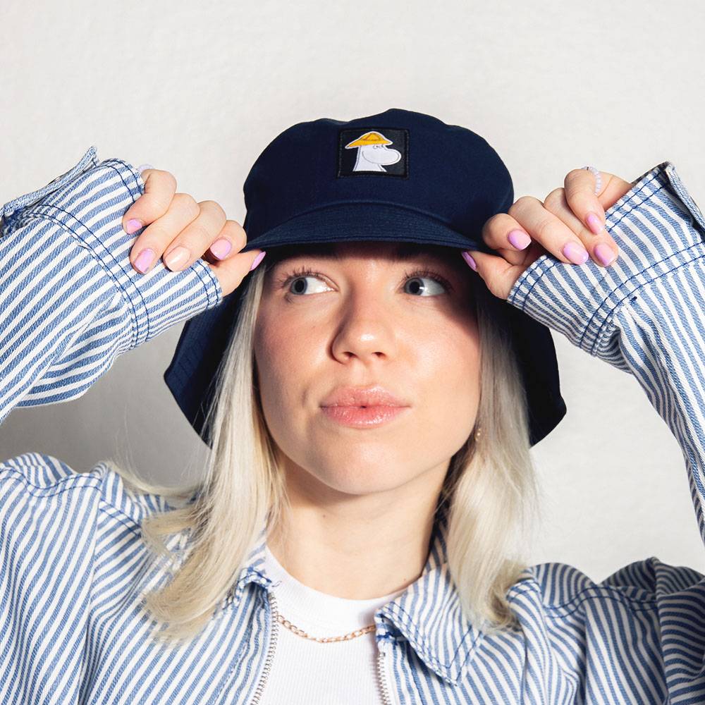 Moominpappa Bucket Hat Adult Navy Blue - Nordicbuddies | Moomin Shop US