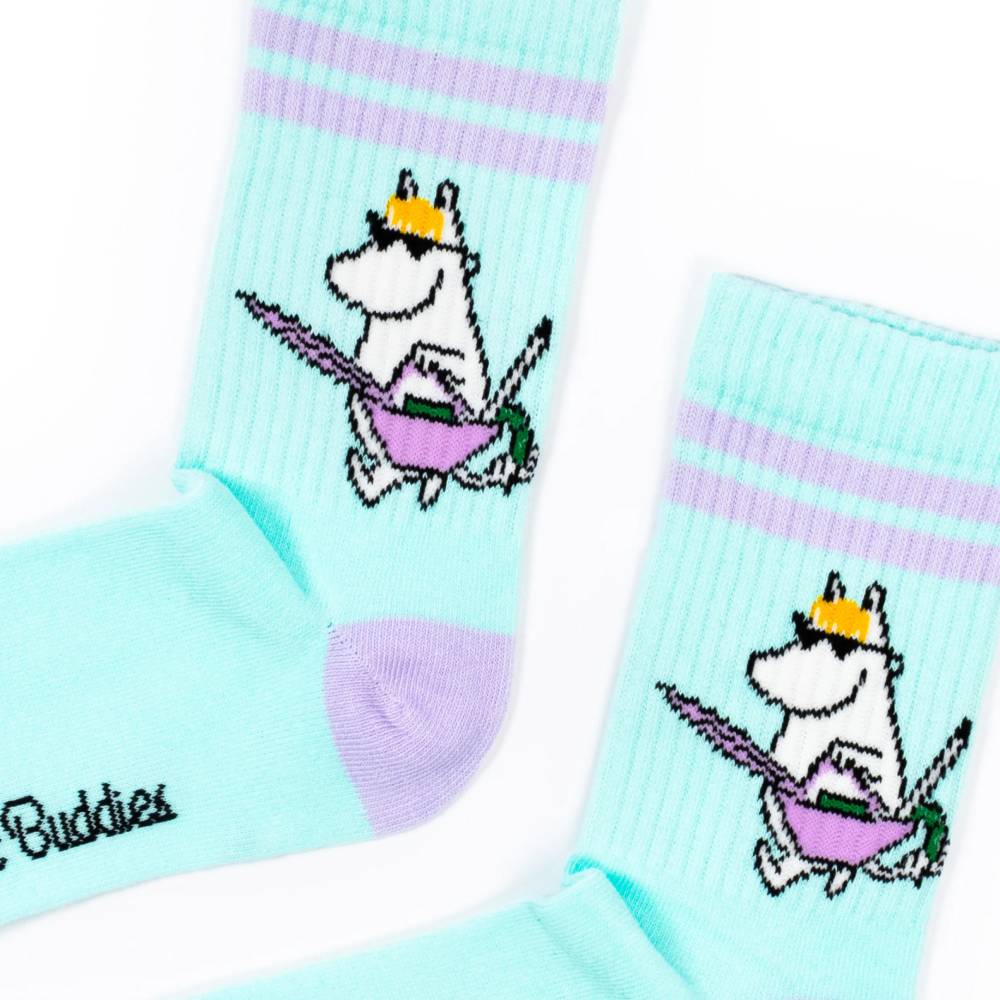 Moomin Snorkmaiden Retro Socks Turquoise 6-11.5 - Nordicbuddies