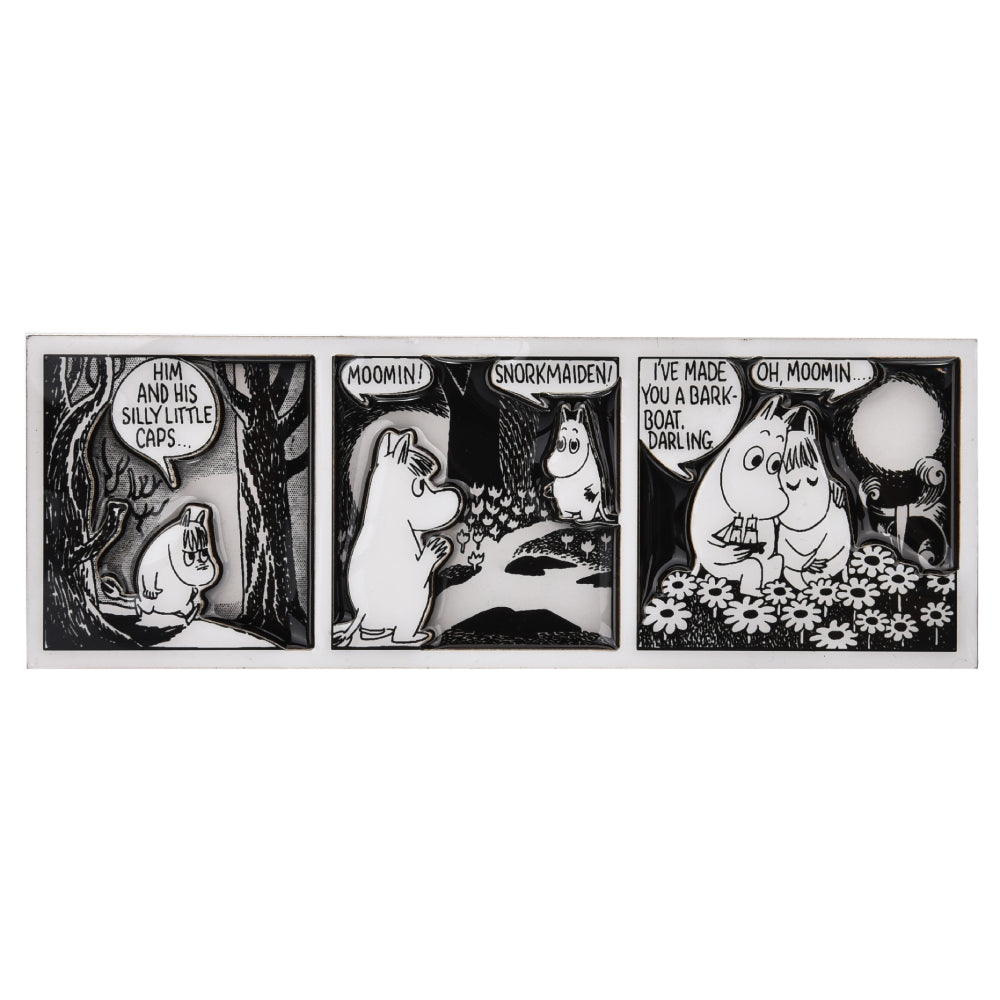 Moomintroll and Snorkmaiden Comic Strip Magnet - Nordicbuddies