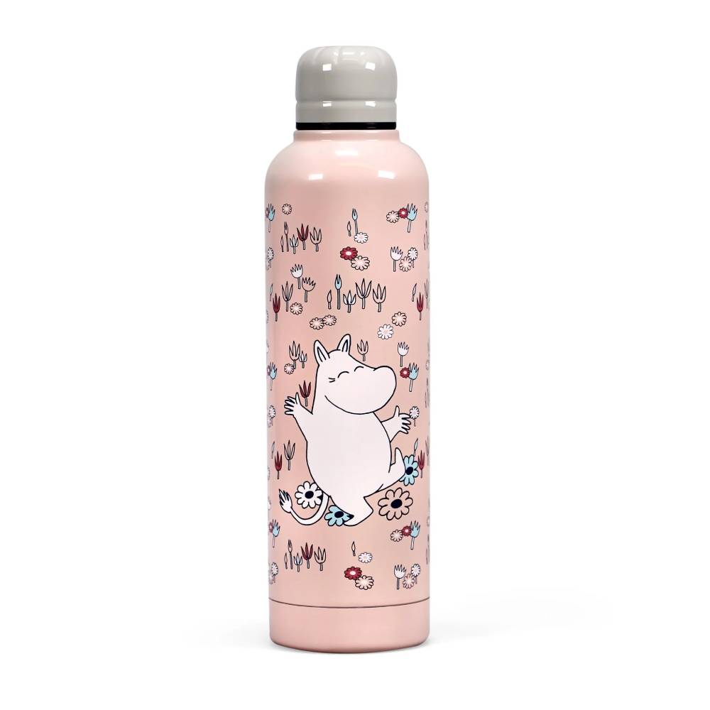 Moomintroll Metal Water Bottle Pink - Half Moon Bay | Moomin Shop US