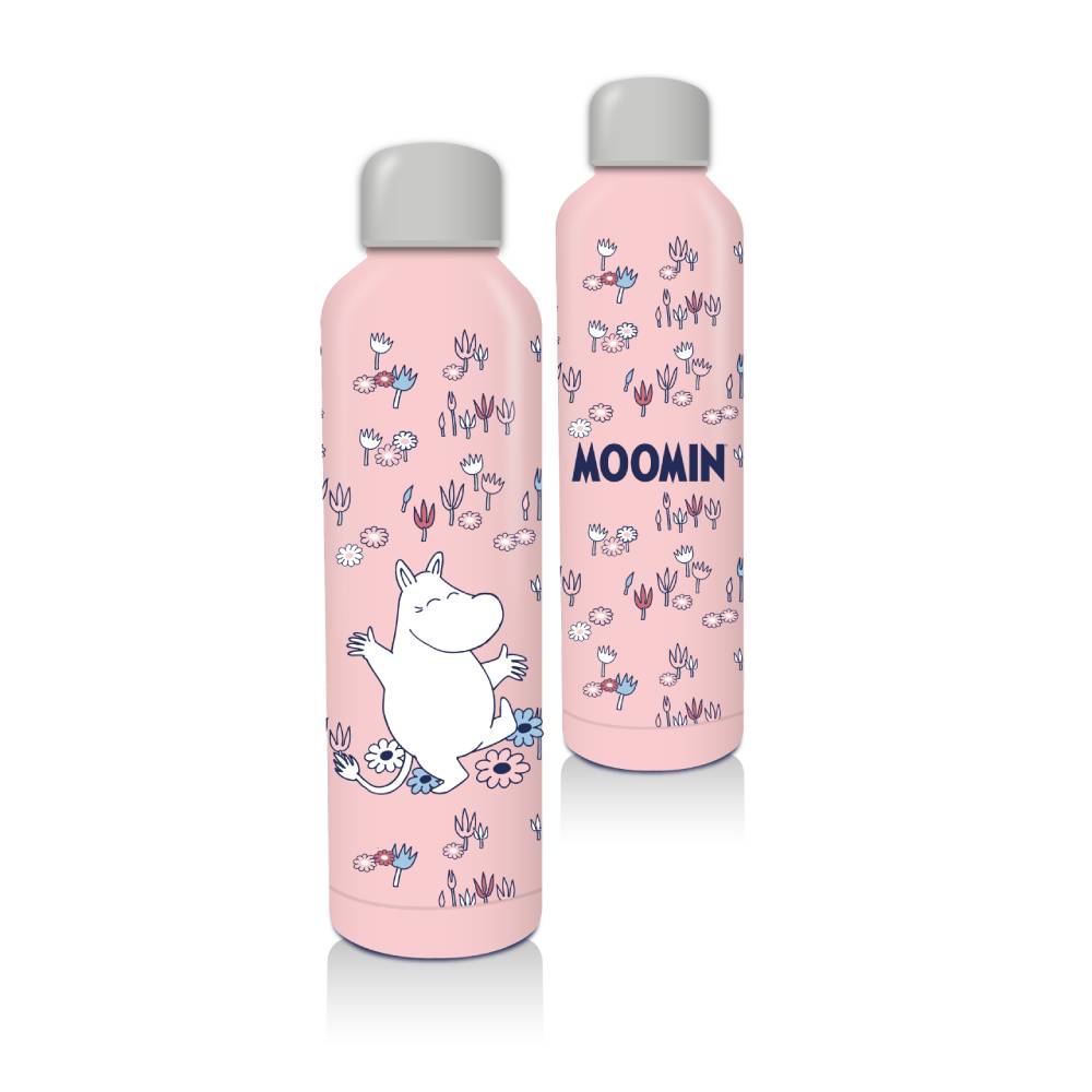 Moomintroll Metal Water Bottle Pink - Half Moon Bay