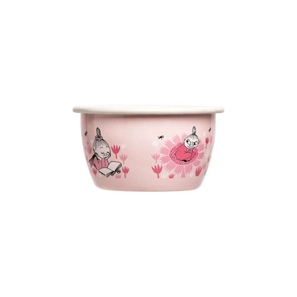 Moomin Enamel Bowl Friends Pink 10 oz - Muurla