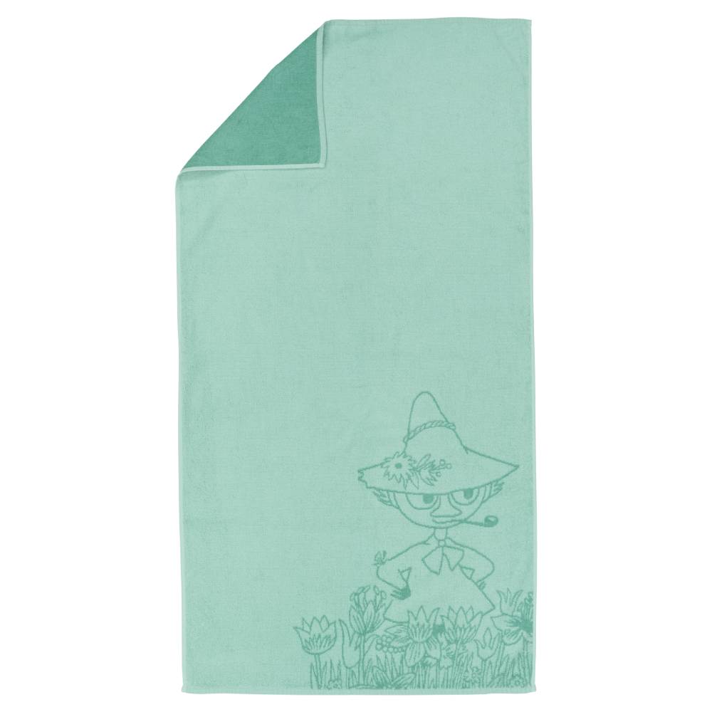 Snufkin GOTS Bath Towel Mint 27x55 in - Moomin Arabia | Moomin Shop US