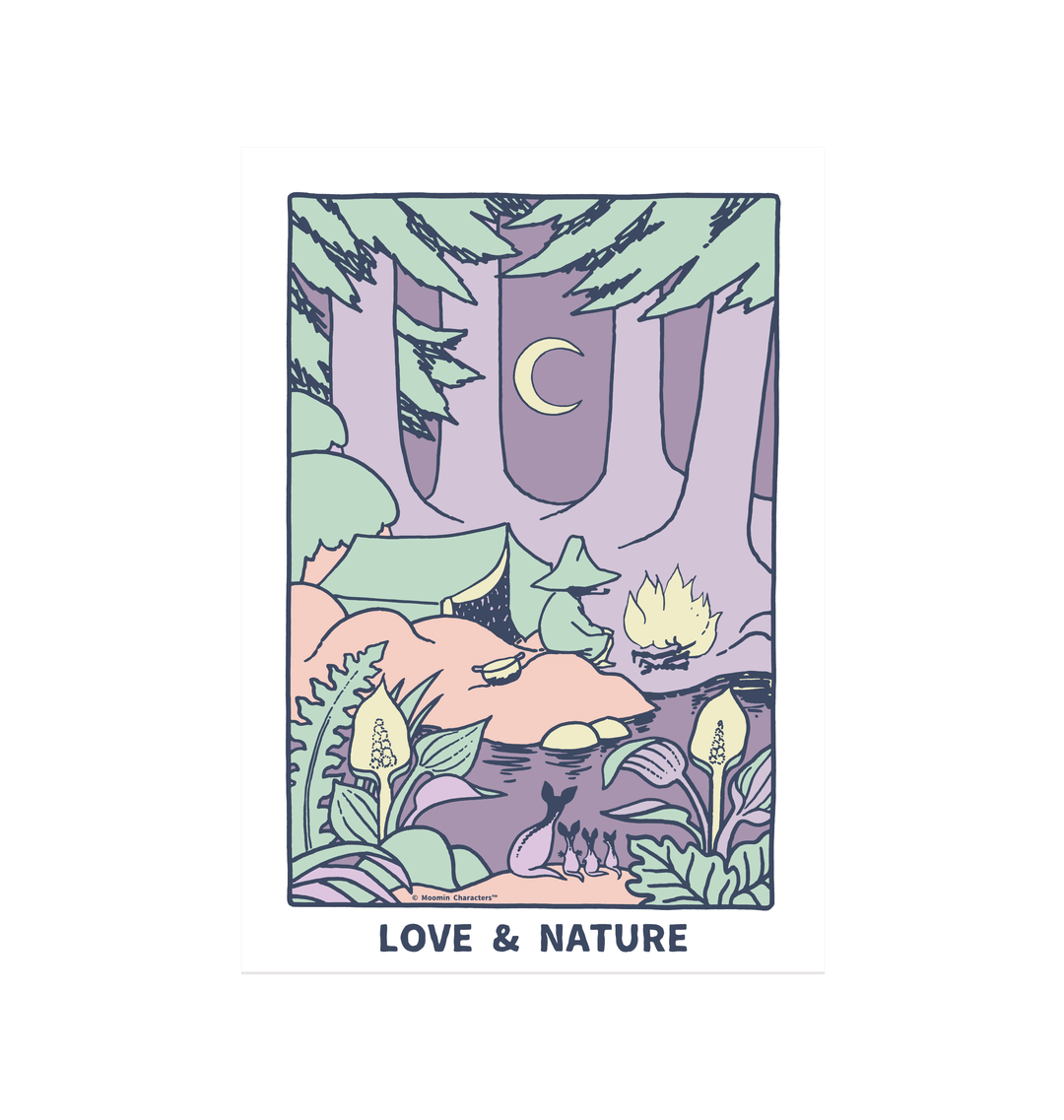 Snufkin Love &amp; Nature Fine Art Print - Framed/Unframed | Moomin Shop United States