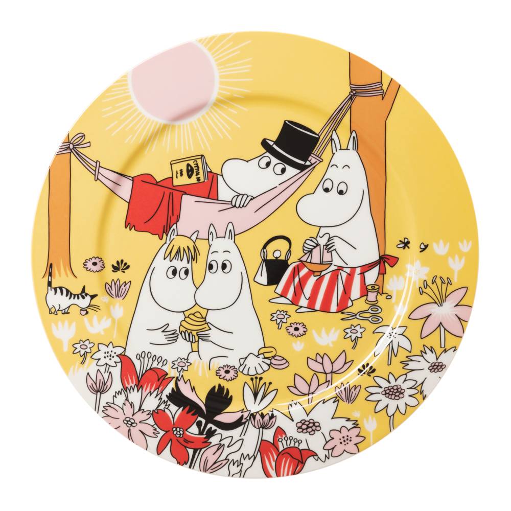 Moomin Family Time Serving Plate Yellow 11.8 in - Moomin Arabia | Moomin Shop United States