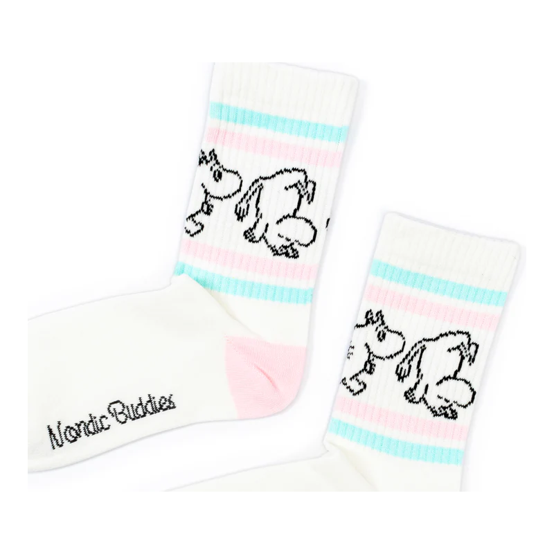 Moomin Retro Socks Baby Blue 6-11.5  - Nordicbuddies