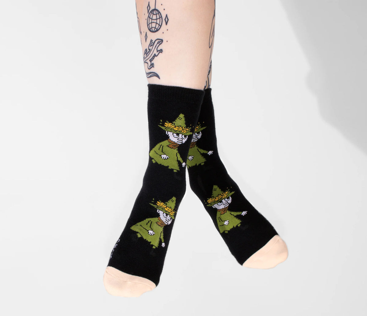 Snufkin Socks Black 6-11.5 - Nordicbuddies