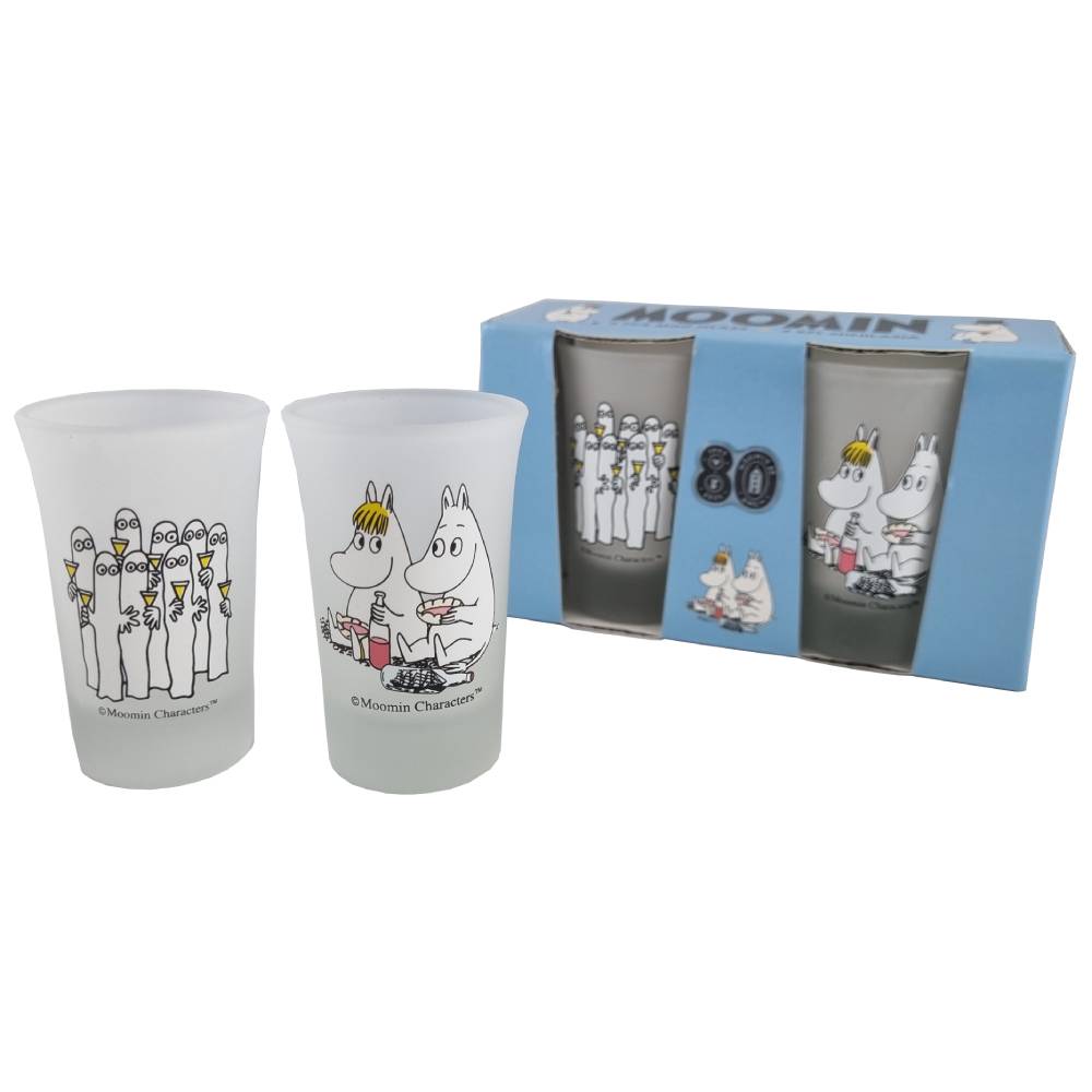 Moomins &amp; Hattifatteners Mini Glass 2-set  TMF-Trade | Moomin Shop United States