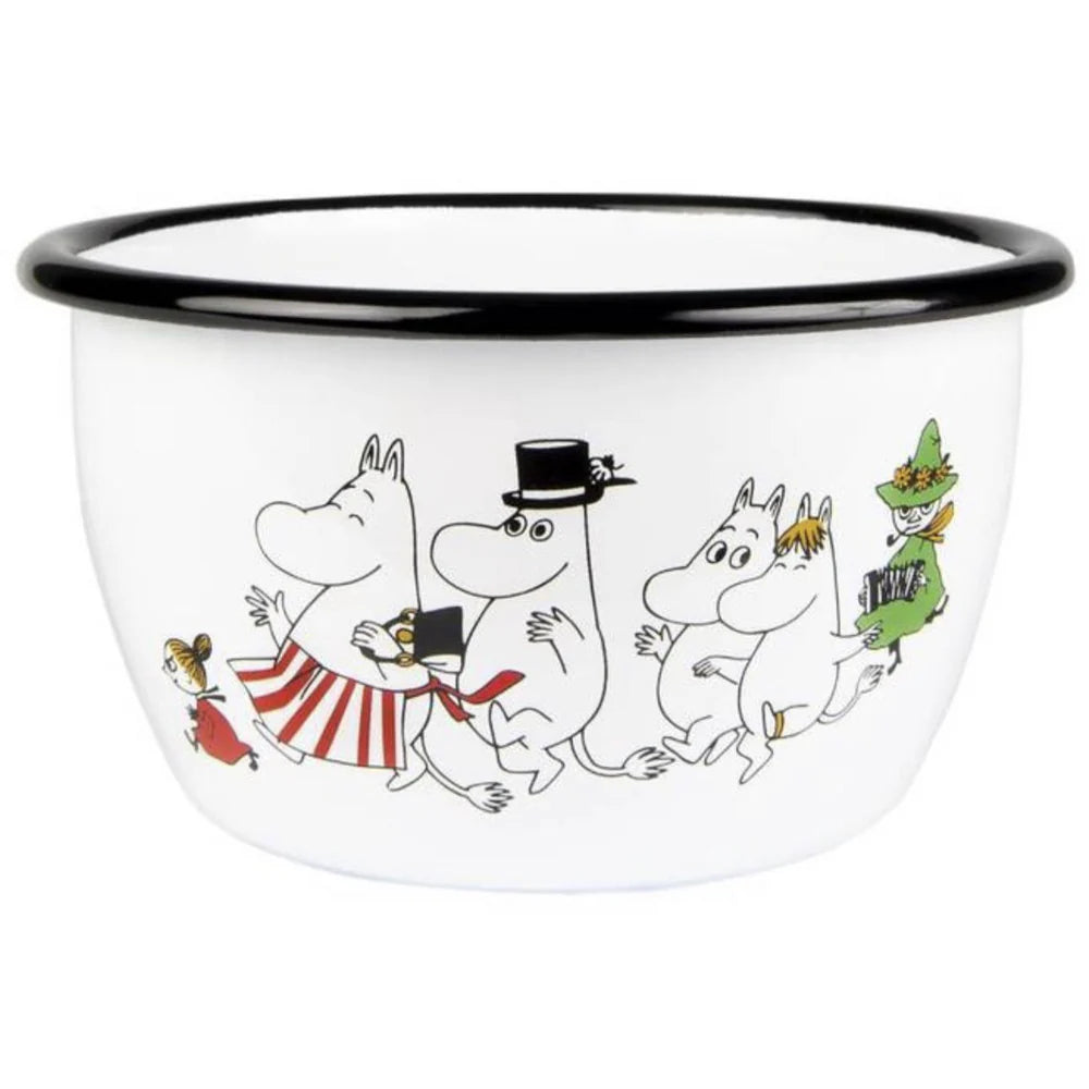 Enamel bowl Moominvalley 600ml
