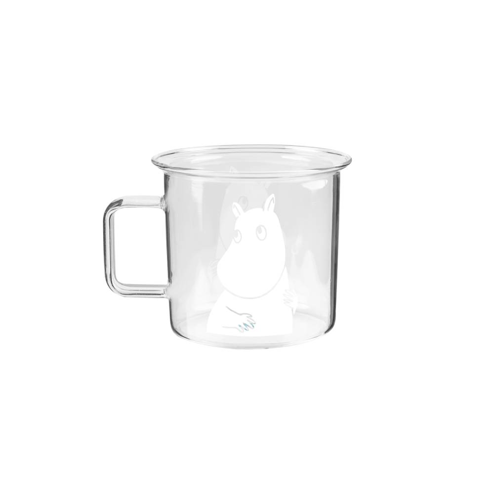 Moomintroll Glass Mug Clear 11.8 oz - Muurla