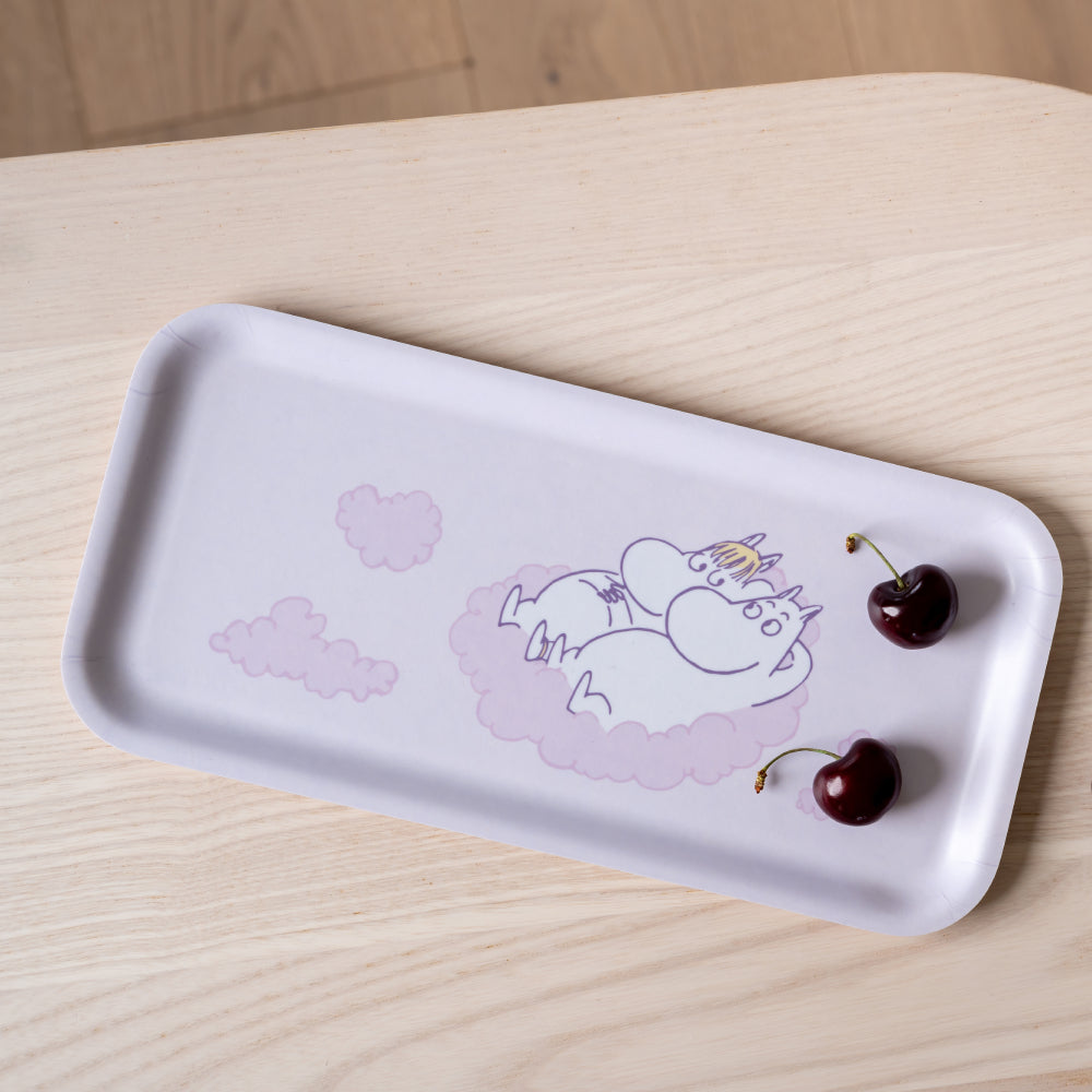 Moomin Tray In the Clouds Pink - Muurla | Moomin Shop United States