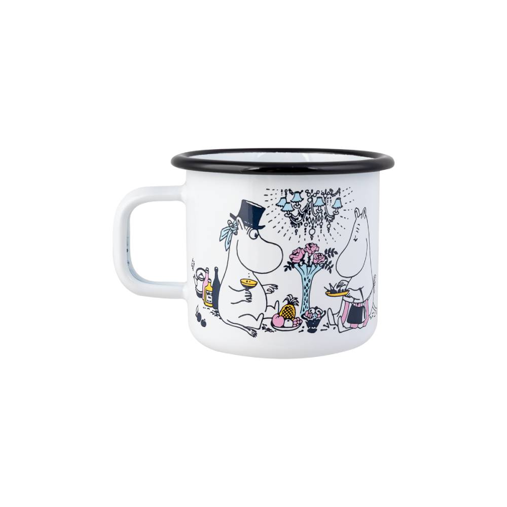 Moomin Enamel Mug Date night 12.5 oz - Muurla