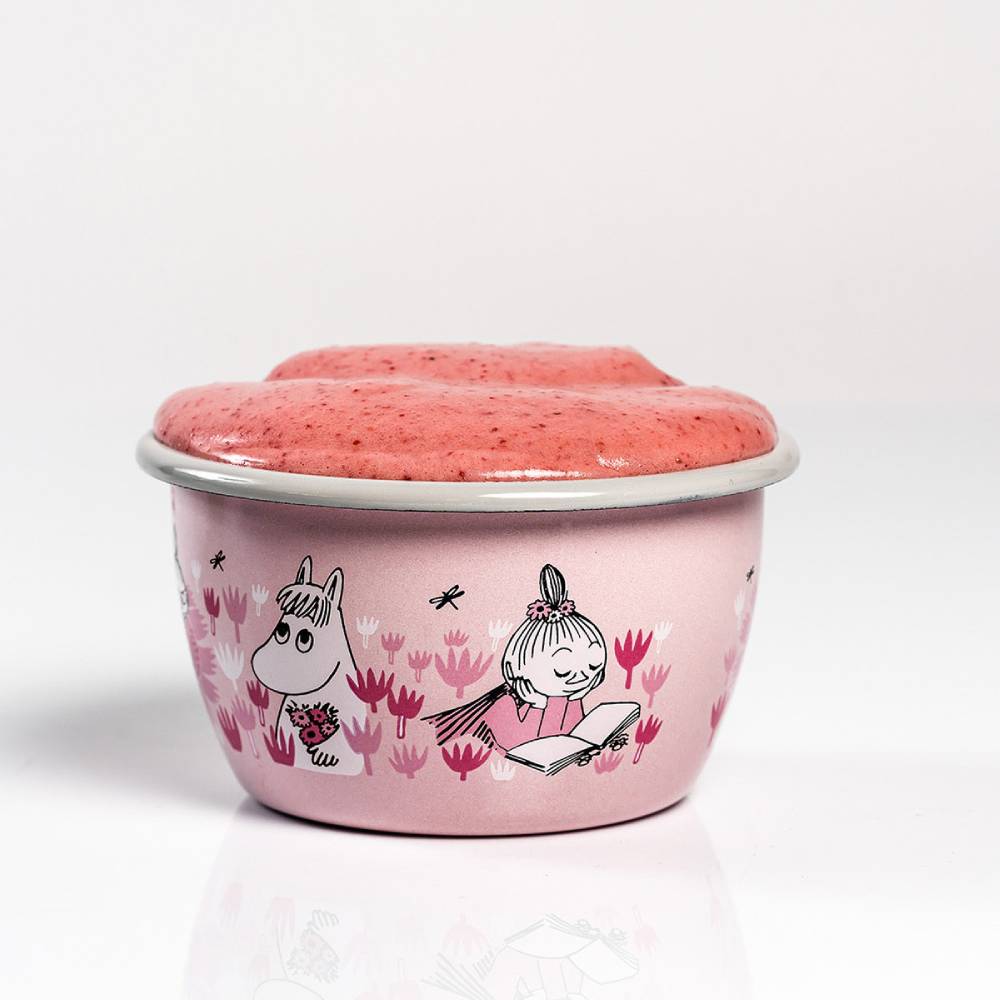 Moomin Enamel Bowl Friends Pink 10 oz - Muurla | Moomin Shop United States