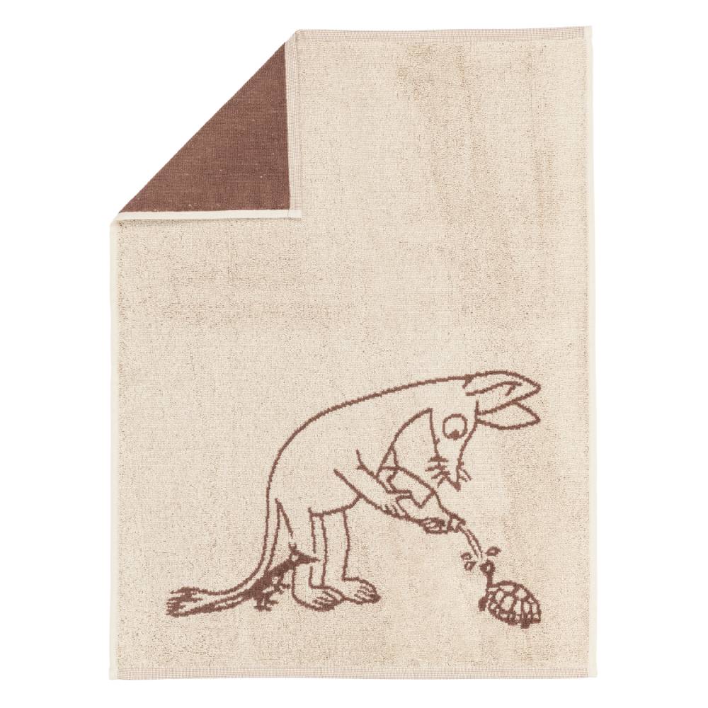 Sniff GOTS Hand Towel Brown 20x27 in - Moomin Arabia | Moomin Shop US