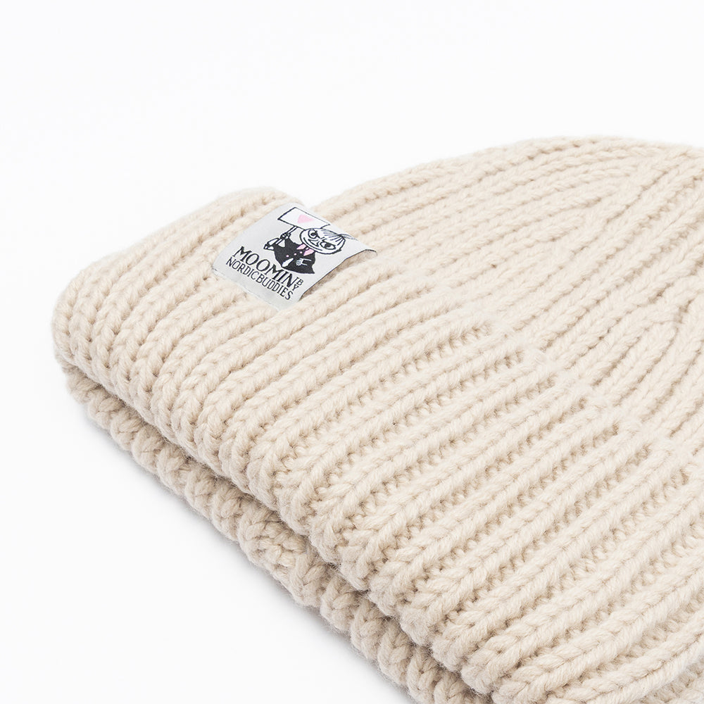 Moomins Love Chunky Beanie Beige - The Official Moomin Shop