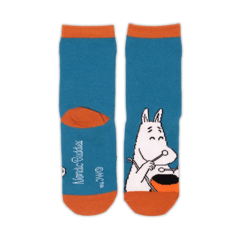Moomintroll Kids Socks Drumming Petrol Blue
