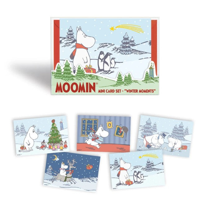 Moomin Mini Greeting 5 Card Set - Winter Moments