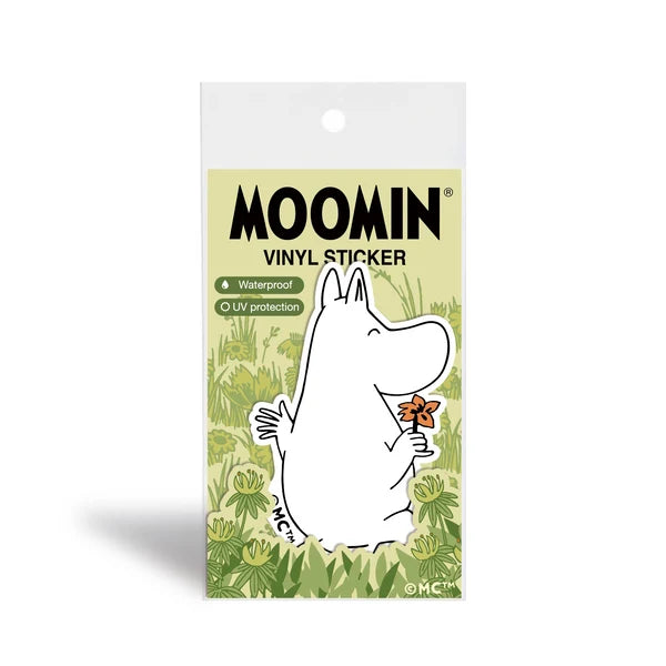 Moomin Happy Holding Flowers Sticker
