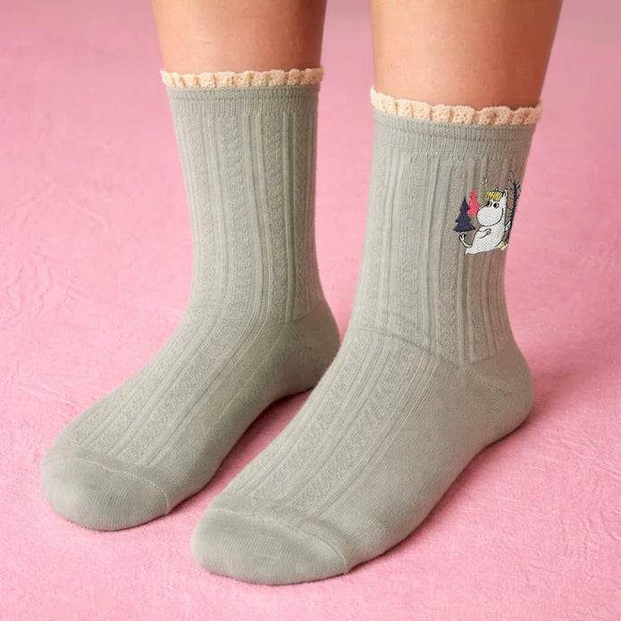 Moomin Green Lace Snorkmaiden Socks