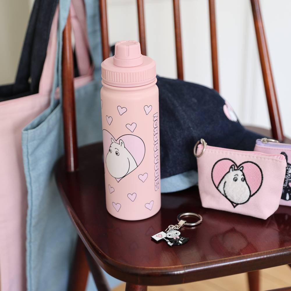 Moomins Love Thermal Bottle 550ml Pink - The Official Moomin Shop