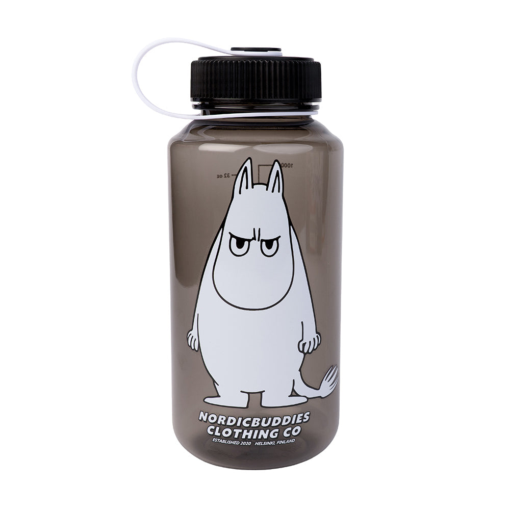 Moomintroll Angry Everyday Water Bottle 960ml Black - The Official Moomin Shop