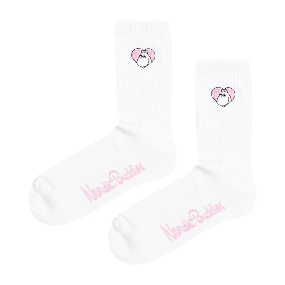Moomintroll Love Retro Socks 36-42 White