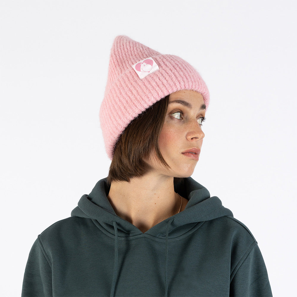 Moomins Love Fluffy Chunky Beanie Pink - The Official Moomin Shop