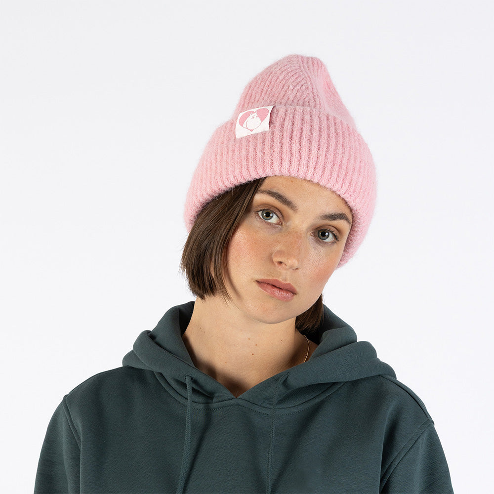 Moomins Love Fluffy Chunky Beanie Pink - The Official Moomin Shop